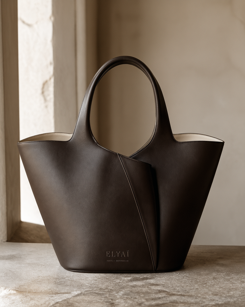 Sac ELYAÏ 001 First Edition en cuir espresso